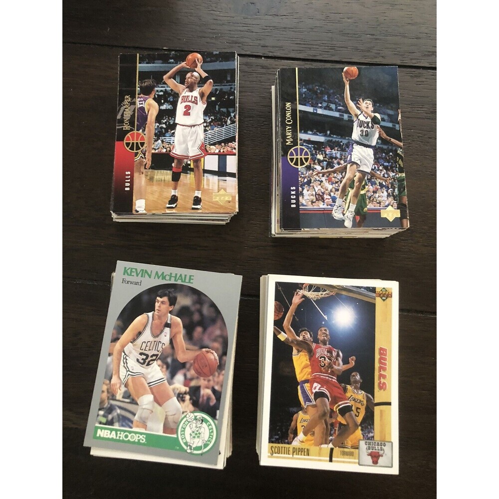 Lot of 1990's NBA Basketball Cards 198 Cards Upper Deck Fleer NBA Hoops